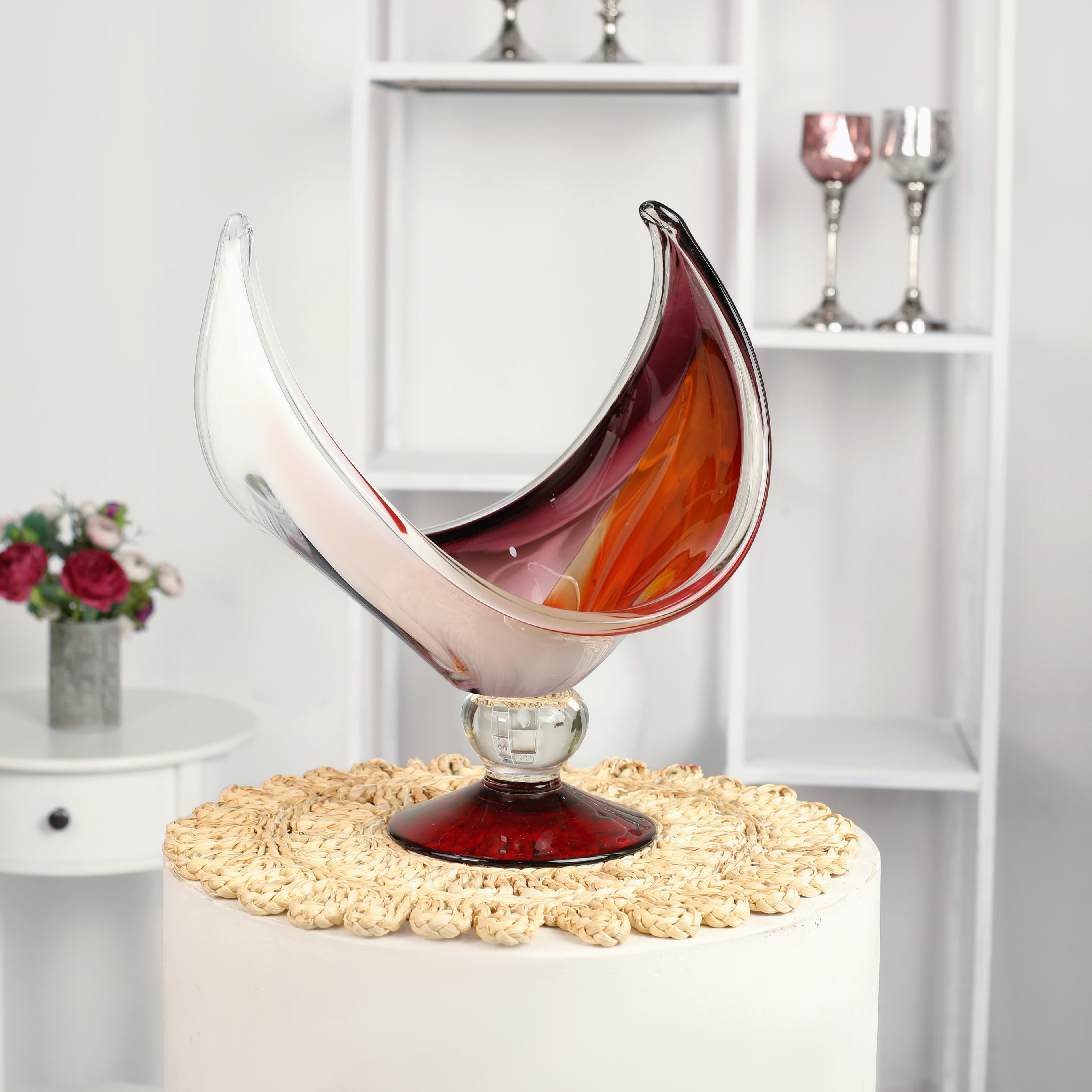 Vetreria Artistica Marte Vela Centerpiece Dekorativ Vaza 