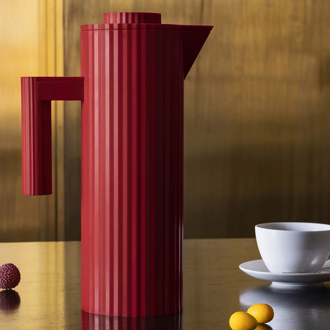 Alessi Plissé Qırmızı Rəngli Termos  1 lt 