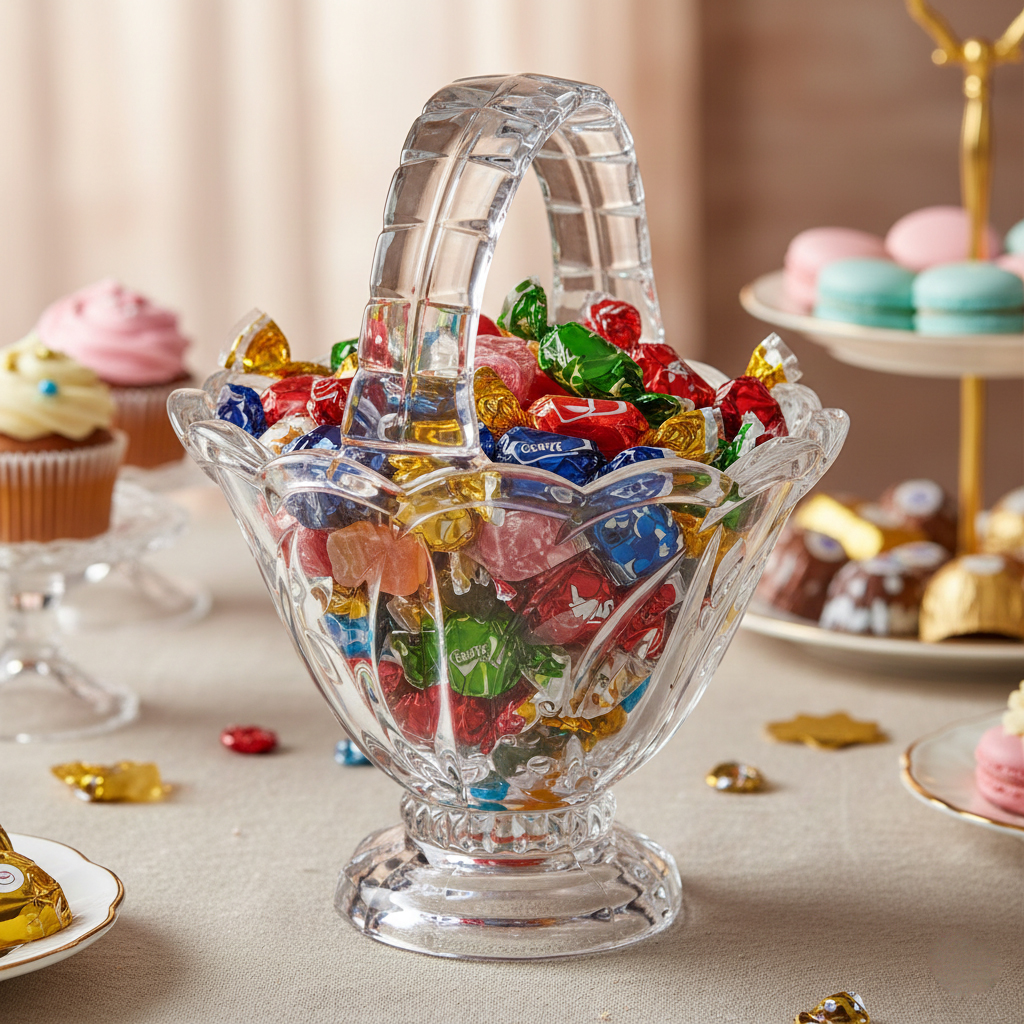 Crystal Bohemia Şüşə Qab Səbət 215 mm 990/92713/0/68972/215-109