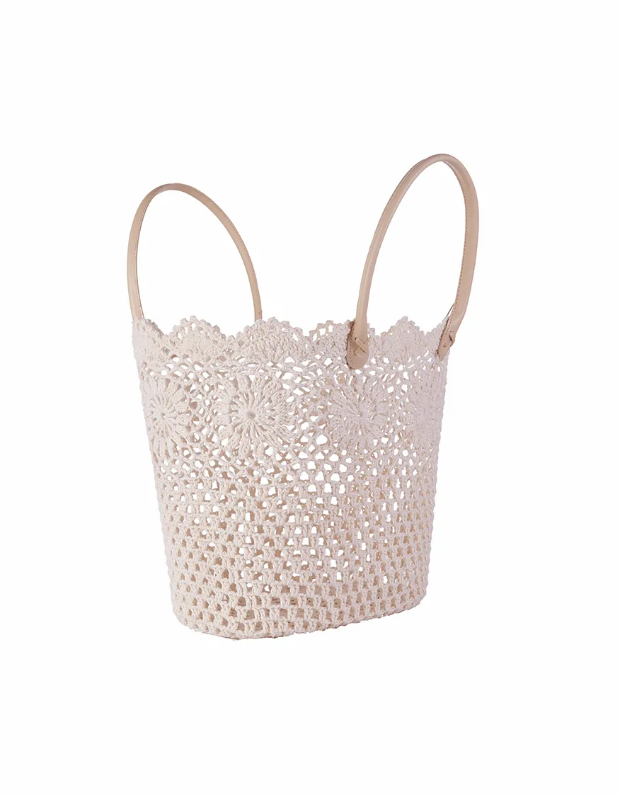 Karaca Home Dairəvi Bej Dekorativ Səbət 40x26x30 sm